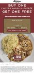Second chicken marsala free today at Macaroni Grill, or online via promo code ITALIAN #macaronigrill Second chicken marsala free today at Macaroni Grill, or online via promo code ITALIAN #macaronigrill