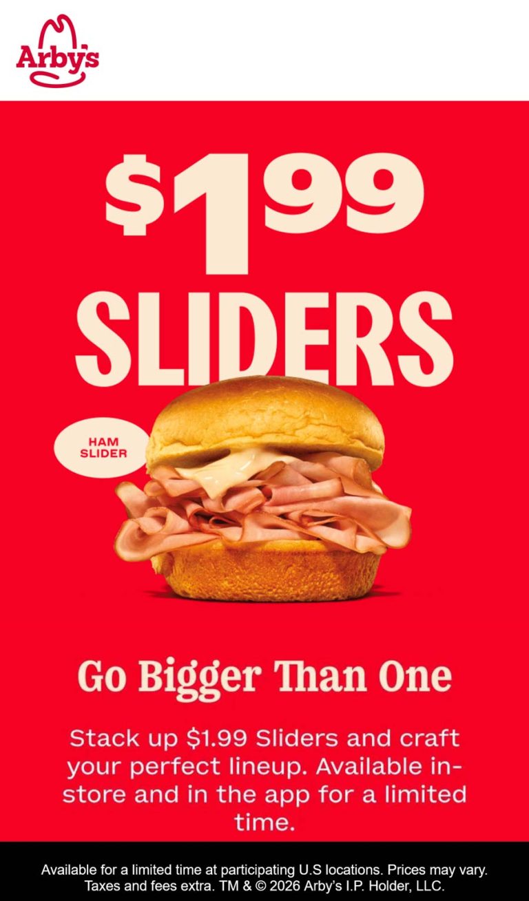 $2 slider sandwich at Arbys