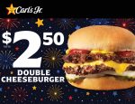 $2.50 double cheeseburger via login at Carls Jr. #carlsjr