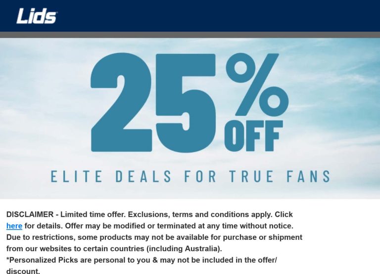 25% off today at Lids