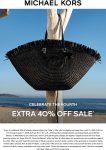 Extra 40% off summer handbags at Michael Kors, ditto online #michaelkors Extra 40% off summer handbags at Michael Kors, ditto online #michaelkors