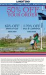 50% off at Lands End via promo code AMERICANA and PIN 1234 #landsend