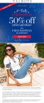 50% off everything + free shipping at Talbots #talbots