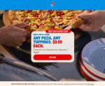 Large 7 toppings pizza = $10 at Dominos #dominos Large 7 toppings pizza = $10 at Dominos #dominos
