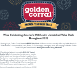 $2.50 off & more at Golden Corral restaurants #goldencorral