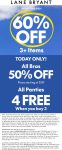 60% off 3+ items at Lane Bryant, ditto online #lanebryant 60% off 3+ items at Lane Bryant, ditto online #lanebryant