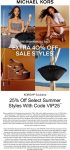 Extra 40% off sale styles at Michael Kors + 25% off summer via promo VIP25 #michaelkors Extra 40% off sale styles at Michael Kors + 25% off summer via promo VIP25 #michaelkors