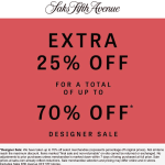 Extra 25% off at Saks Fifth Avenue #saksfifthavenue Extra 25% off at Saks Fifth Avenue #saksfifthavenue