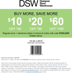 $10-$60 off $49+ at DSW, or online via promo code POOLDAY #dsw