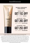 15-25% off via login at bareMinerals #bareminerals
