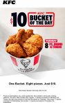 8pc chicken bucket = $10 today at KFC #kfc 8pc chicken bucket = $10 today at KFC #kfc