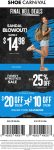 $10-$20 off $75+ today at Shoe Carnival, or online via promo code SAVEMORE #shoecarnival $10-$20 off $75+ today at Shoe Carnival, or online via promo code SAVEMORE #shoecarnival
