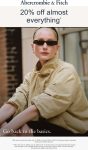 20% off at Abercrombie & Fitch, ditto online #abercrombiefitch 20% off at Abercrombie & Fitch, ditto online #abercrombiefitch