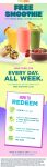 Free smoothie with your food item all week at Tropical Smoothie Cafe #tropicalsmoothiecafe Free smoothie with your food item all week at Tropical Smoothie Cafe #tropicalsmoothiecafe