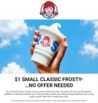 $1 frosty at Wendys restaurants #wendys
