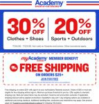 20-30% off online today at Academy Sports + Outdoors #academy 20-30% off online today at Academy Sports + Outdoors #academy
