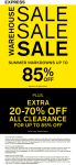 Extra 20-70% off clearance online today at Express #express Extra 20-70% off clearance online today at Express #express