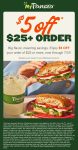 $5 off $25 via login at Panera Bread restaurants #panera $5 off $25 via login at Panera Bread restaurants #panera
