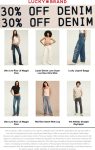 30% off denim at Lucky Brand, ditto online #luckybrand