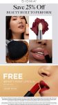 25% off + free lipstick on $75 at Sigma beauty #sigma