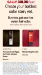 3rd hair color free at Sally beauty, ditto online #sally