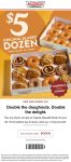 Second dozen doughnuts for $5 at Krispy Kreme, or online via promo code BOGO5 #krispykreme Second dozen doughnuts for $5 at Krispy Kreme, or online via promo code BOGO5 #krispykreme