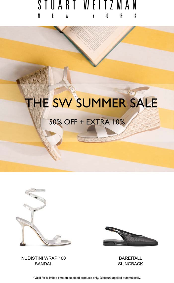 60% off summer items at Stuart Weitzman