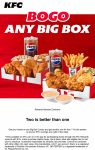 Second chicken big box free online at KFC #kfc