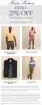Extra 25% off summer sale items online at Brooks Brothers #brooksbrothers