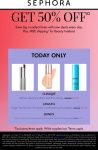 Various items 50% off today at Sephora #sephora