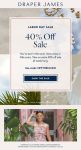 40% off at Draper James via promo code OFFTHECLOCK #draperjames