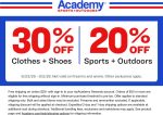 20-30% off online today at Academy Sports + Outdoors #academy 20-30% off online today at Academy Sports + Outdoors #academy