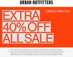 Extra 40% off sale items at Urban Outfitters, ditto online #urbanoutfitters