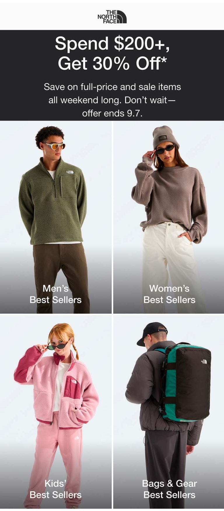 30% off $200+ at The North Face