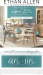 20-25% off everything at Ethan Allen #ethanallen