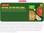 Second large pizza free at Papa Johns #papajohns Second large pizza free at Papa Johns #papajohns