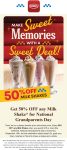 50% off milkshakes this weekend at Dennys restaurants #dennys 50% off milkshakes this weekend at Dennys restaurants #dennys