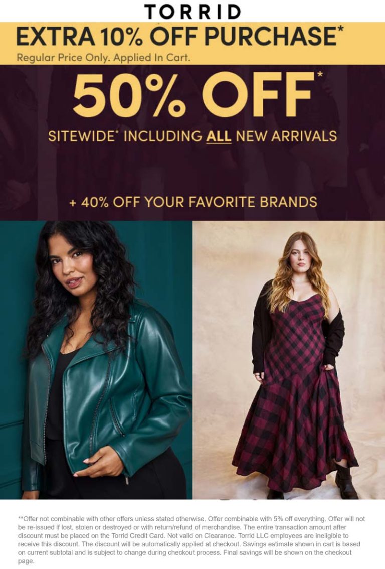 60% off online today at Torrid