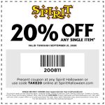 20% off a single item at Spirit Halloween, or online via promo code TAKE20 #spirithalloween
