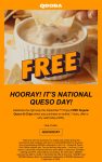 Free chips & queso with your entree today at Qdoba via promo code QUESODAY #qdoba