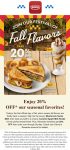 20% off via login at Dennys restaurants #dennys