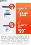 $20-$25 off chlorine tabs online at Leslies pool supplies #leslies