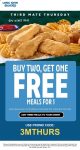 3rd meal free today at Long John Silvers via promo code 3MTHURS #longjohnsilvers 3rd meal free today at Long John Silvers via promo code 3MTHURS #longjohnsilvers