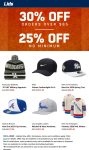 25-30% off today at Lids via promo code SAVENOW #lids