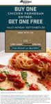 Second chicken parmesan entree free today at Macaroni Grill #macaronigrill Second chicken parmesan entree free today at Macaroni Grill #macaronigrill