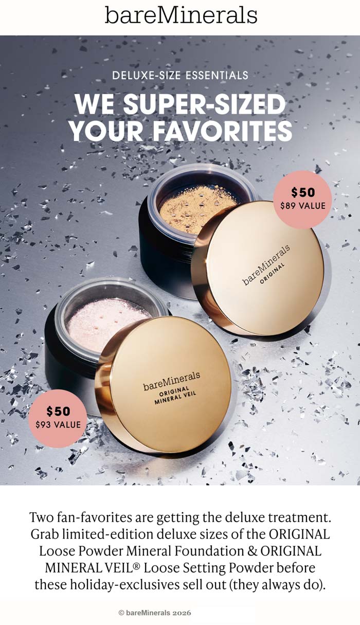 44% off foundation at bareMinerals