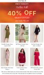 40% off fall styles today at Venus via promo code FALL40 #venus