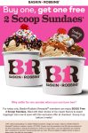 Second ice cream sundae free today at Baskin Robbins #baskinrobbins