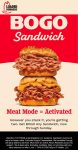 Second sandwich free at Arbys #arbys