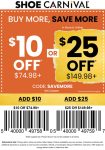 $10-$25 off $75+ at Shoe Carnival, or online via promo code SAVEMORE #shoecarnival $10-$25 off $75+ at Shoe Carnival, or online via promo code SAVEMORE #shoecarnival